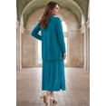 thumbnail image 2 of Jessica London Women's Plus Size 2-Piece Cowlneck Jacket Dress, 2 of 4
