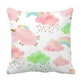 thumbnail image 1 of EREHome unicorns rainbows clouds Pillow Case Pillow Cover Cushion Cover 20x20 Inch, 1 of 1