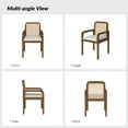 thumbnail image 6 of Tina's Home Rattan Dining Chairs Set of 4 Armchairs Removable Cushion Wood Legs Home Kitchen Restaurant Acorn, 6 of 9