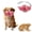 Color#6, variant on Realistic Latex Dog Face Mask for Small and Medium Pets, Funny Costume Muzzle Accessory
