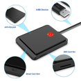 thumbnail image 5 of Lector de tarjetas inteligentes USB 2,0 portátil, lector de tarjetas bancarias de identificación, diseño de ranura para tarjetas Compatible con Windows Linux, Bl, 5 of 5