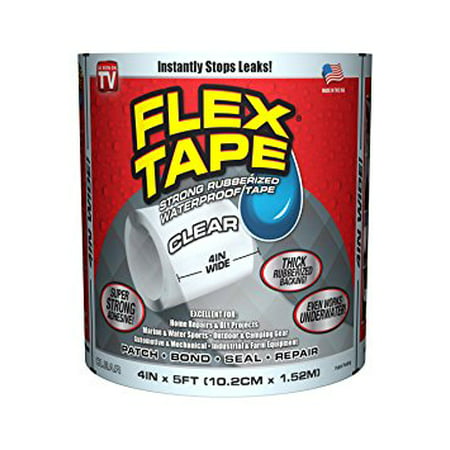 Flex Tape Rubberized Waterproof Tape, 4 inches x 5 feet, (Best Water Seal For Brickwork)