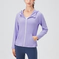 thumbnail image 1 of Chaqueta deportiva con capucha para mujer, bolsillos con cremallera completa y corte ajustado., 1 of 8