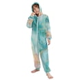 thumbnail image 5 of Soft Big Kids Onesie Pajamas Cozy Loose-Fit Jumpsuits for kids with Pockets for Christmas Lounge & Play Beautiful Watercolor Stars, 5 of 8