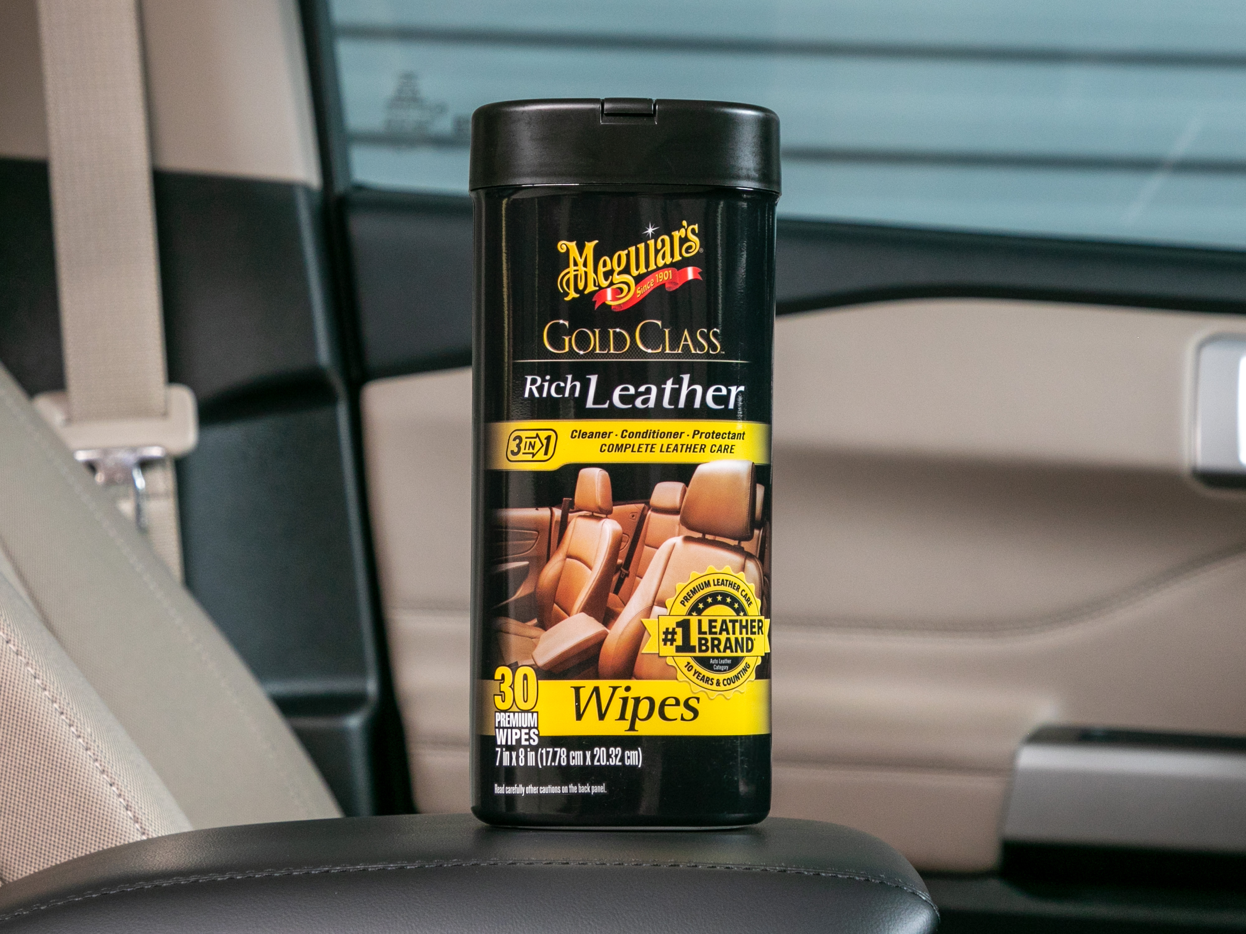 Meguiar's Gold Class Rich Leather Wipes – Leather Cleaner & Conditioner – G10900, 25 Wipes - image 5 of 12