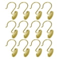 thumbnail image 4 of Utopia Alley HK28GD Rust Resistant Shower Curtain Hooks Rings for Bathroom, Gold - Set of 12, 4 of 10
