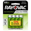 Rayovac Rechargeable AA Batteries (4 Pack), NiMH Double A Batteries
