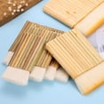 thumbnail image 4 of Uxcell 2Pcs Pincel Hake, 22 filas de Mezcla de Pelo de Oveja Pincel de Acuarela Mango de Bambú para Pintura, Lavado, Limpieza de Polvo, Cerámica, Pintura de Esmalte, Suministros de Artesanía, Blanco, 4 of 7