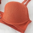 thumbnail image 6 of AHTJRT Front Closure Bras for Women Plus Size Convenient Seamless Deep V Neck Wireless Lingerie Bras Embroidered Demi Bralettes Red 90C, 6 of 9