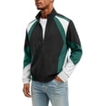 thumbnail image 6 of Umfun Full Zip Track Jackets for Men Casual Color Block Sportswear Stand Collar Lightweight Coat with Elastic Cuffs for Fall, 6 of 8