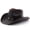#2 Black, variant on Women's Vintage Western Denim Cowboy Hat, Wide Brim Breathable Straw Sun Hat, Unisex Distressed Spray-Painted Packable Hat For Beach Outdoor Travel #3 Black One Size