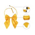 thumbnail image 4 of Pajarita con cuello halter y lazo pre-atada de color sólido ajustable para mujer, accesorio de vestuario Amarillo Talla única, 4 of 5