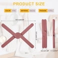 thumbnail image 2 of Uxcell 6 Pcs Trivet de silicona plegable, alfombrillas para ollas y sartenes calientes, almohadilla resistente al calor y antideslizante para platos y tazas en la encimera de la cocina, rosa, 2 of 7
