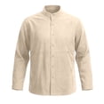 thumbnail image 5 of RUTAYY Men's Outfits Breathable Long Sleeve Solid Color Shirt with Button Pockets Comfortable Pants Yoga Casual Outdoor Wear Relaxed Holiday Clothing Sets, 5 of 6