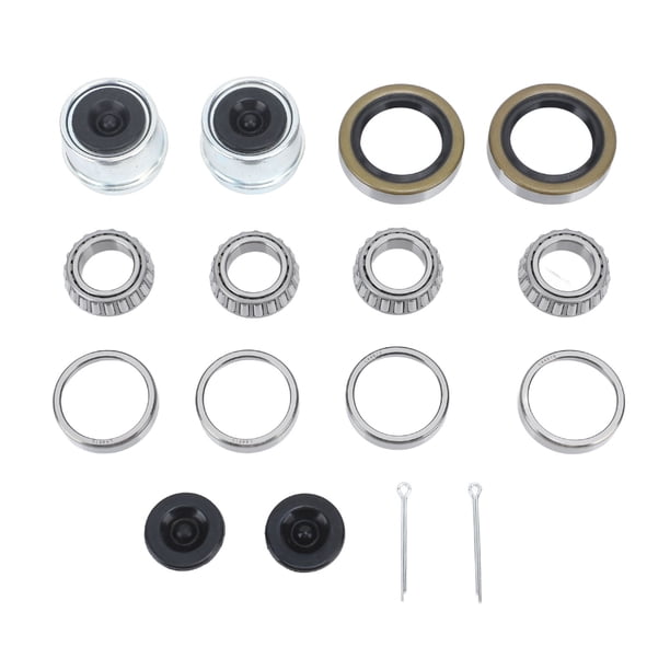 Kits De Cojinetes De Eje De Remolque, 2 Juegos Kit De Cojinetes De Rueda De Cubo De Eje De Remolque De Barco Sellos De Grasa Tapas Antipolvo De 1,98 Pulgadas Aptas Para Ejes De 1-1/16 Pulgadas De 2000