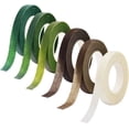 thumbnail image 1 of Cintas florales de 6 colores, adhesivos de flores, cinta para envolver tallos (verde oscuro, verde, verde hierba, blanco, marrón, marrón claro), 1 of 5