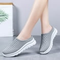 thumbnail image 2 of Gvdentm Slip on Walking Shoes for Women Flat Shoes Comfortable Knit Loafers Lightweight Nurse Shoes Women(Grey,8.5), 2 of 9