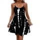 thumbnail image 2 of Vestido de Verano para Mujer, con Tirantes Finos, Estampado Informal, Estilo Bohemio, Floral, para Playa, Color Negro, Talla L, 2 of 9