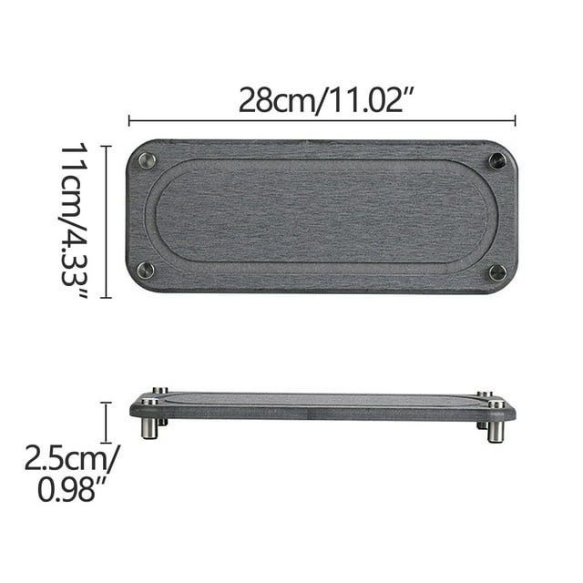 Diatomite Absorbent Sink Mat With Stainless Steel Feet And Rubber Bottom For Soap Bottles Brushes And Makeup Containers