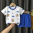 thumbnail image 4 of NAISIBABY Boys Outfits, Shorts Sleeve T-Shirt Elastic Waist Shorts Summer Casual Sets 3 Pack 5-6T, 4 of 5