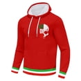 thumbnail image 4 of Valora Men Sweatshirt Men's Hoodies And Sweatshirts Italy Letter Print Hoodie Casual Comfort Daily Wear For Men With Stylish Design And Versatile Everyday Outfits Red M, 4 of 4
