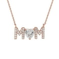 thumbnail image 2 of Ladies Brilliance Fine Jewelry 14 Kt Gold Plated Simulated Diamond Mom Pendant, 18", 2 of 2