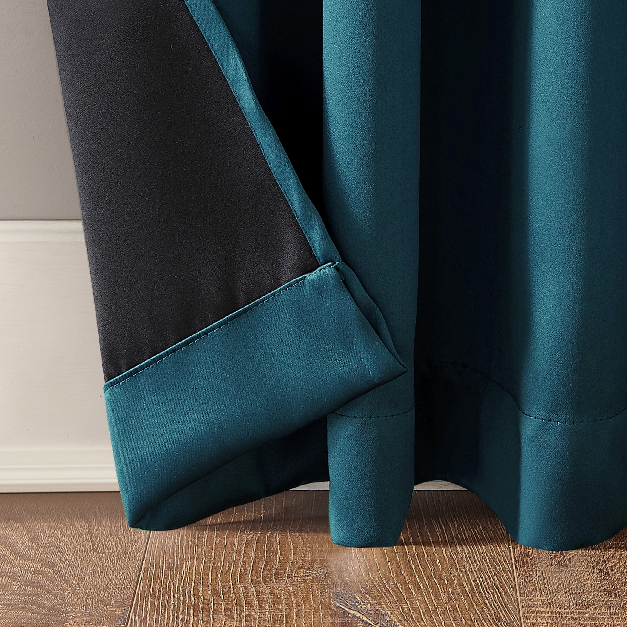Sun Zero Oslo Extreme 100% Blackout Grommet Curtain Panel, 52"X84", Teal, 1-Piece Single Panel