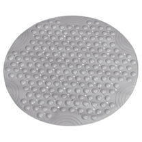 Uxcell Grey 25.6" x 25.6" Round Shape NonSlip Mat for Bathroom Bath Tub Shower Mats