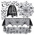 thumbnail image 1 of Inteprter Juego de 5 unidades de camino de mesa, mantel para fiesta de Halloween, cubierta de pantalla, decoración de poliéster, Kit de bufanda para Kits de decoración para fiestas Inteprter HA007665-00, 1 of 6