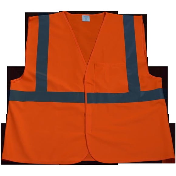 OV2-EC-2X-3X Safety Vest Economy Line Ansi Class Ii Orange Solid, 2X & 3X