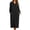 Black, variant on SELONE Bathrobes for Women Zip Front Plus Size Long Dress Full Zip Long Sleeve Hooded Robe with Pockets Cozy Homewear