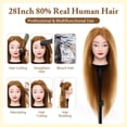 thumbnail image 2 of Cabeza de Maniquí Neverland Belleza y Salud 28" con 80% Cabello Humano, 2 of 9