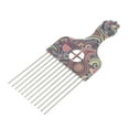thumbnail image 3 of Unique Bargains 1 Pc Metal Hair Pick for Women Men Afro Pick Multicolor, 3 of 7
