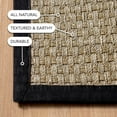 thumbnail image 3 of nuLOOM Hesse Checker Weave Seagrass Indoor/Outdoor Area Rug, 2' 6" x 12', Runner, Hesse Black, 3 of 8