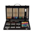 Kingart Studio, Mixed Media Art Set, Wood Case, 80 Unique Pieces, for
