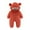 Red, variant on Infant Fleece Jumpsuits for Girls Comfort Cute Bear Ear Hooded Long Sleeve Romper Soft Newborn Winter Clothes, Blue, 12 Months