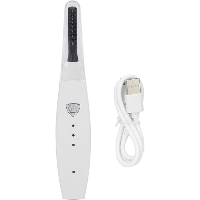 Boucleur de Cils Chauffant, Boucleur de Cils à Réglage Intelligent de la Température à Trois Vitesses, Outil Électrique de Bouclage de Cils Rechargeable par USB pour des Cils Longue Tenue (Blanc)