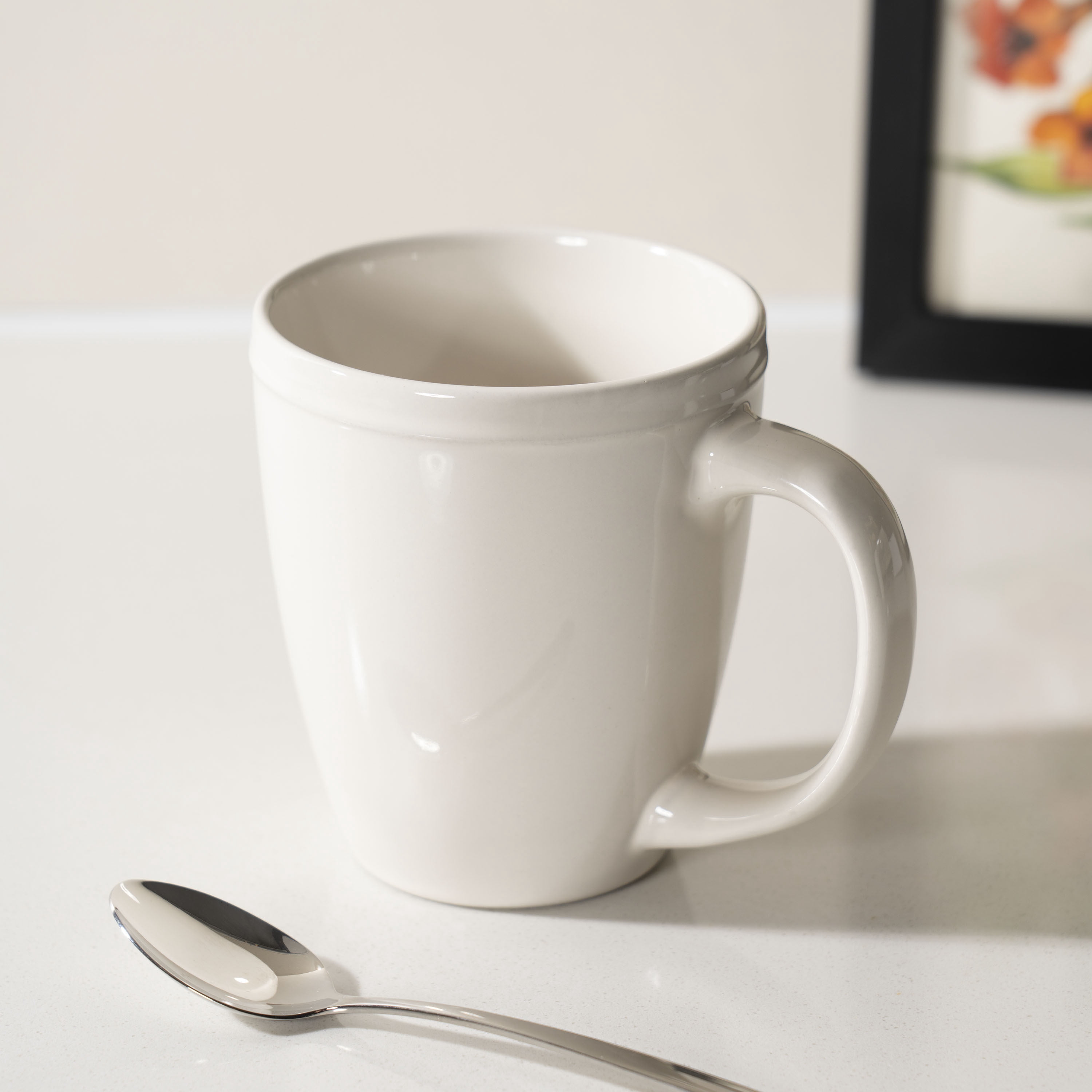Mainstays 16oz Darby Vanilla Dream White Stoneware Mug - Walmart.com