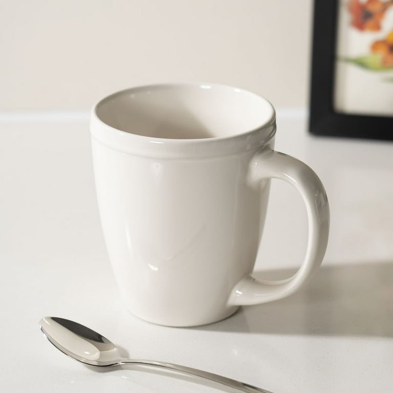 Mainstays 16oz Darby Vanilla Dream White Stoneware Mug - Walmart.com