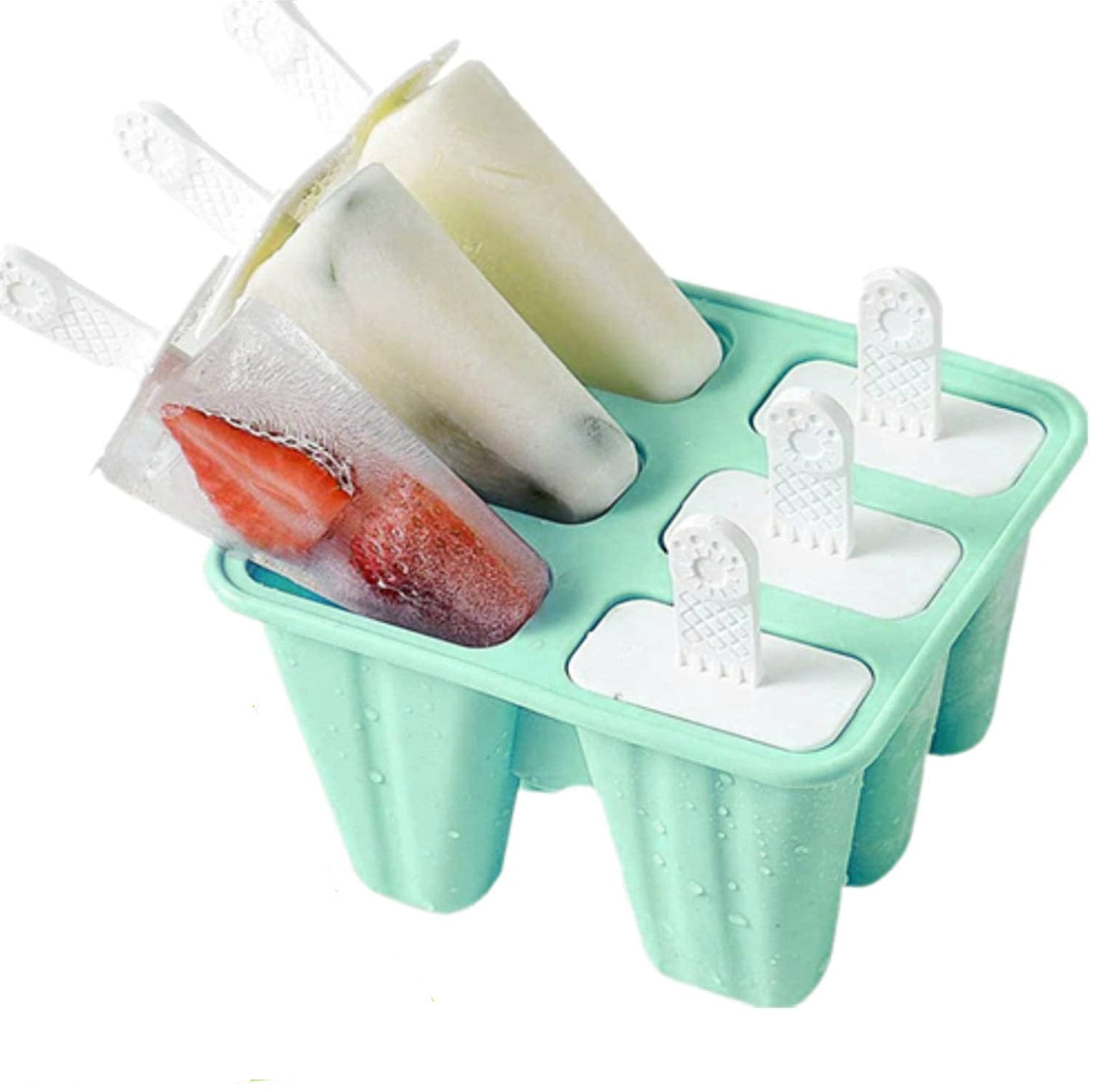 1set Silicone Ice Pop Mold, Modern Color Block Popsicle Maker Mold