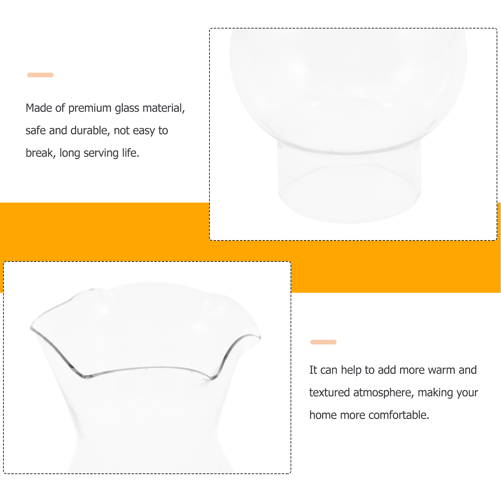 Glass Oil Lamp Shade Kerosene Lamp Cover for Home Decoration Outdoor