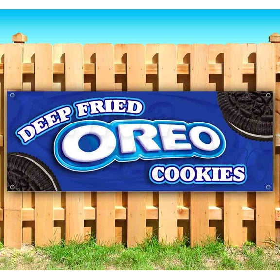 Deep Fried Oreo 13 oz Vinyl Banner With Metal Grommets