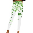 thumbnail image 3 of LEKWK Yoga Leggings Women St Patricks Day Four Leaf Clover Yoga Pants High Waist Irish Festival Gym Leggings Stretchy Holiday Party Costume Outfits, 3 of 7