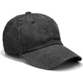thumbnail image 4 of Gorra de béisbol lavada, de algodón vaquero desgastado, gorra de papá, gorra de estilo camionero unisex ajustable, 4 of 7