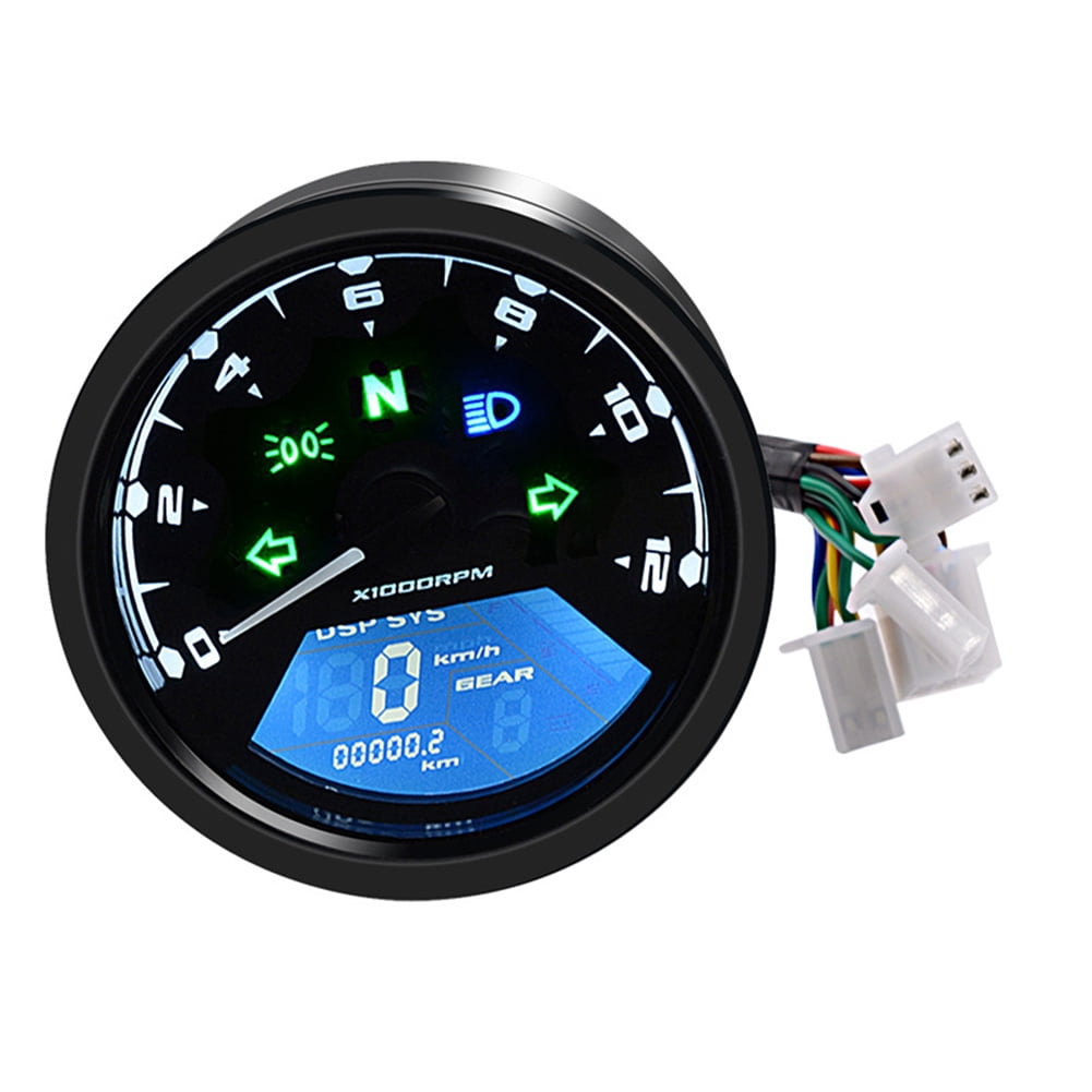 15000rpm km/h Motorcycle LCD Digital Speedometer Tachometer Odometer