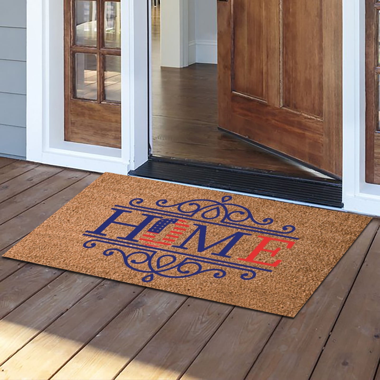 Tapis Drapeau Américain 150x150cm - Poils Ras Lavable En Machine - Dos Antidérapant - Pour Salon, Chambre, Déco Intérieure