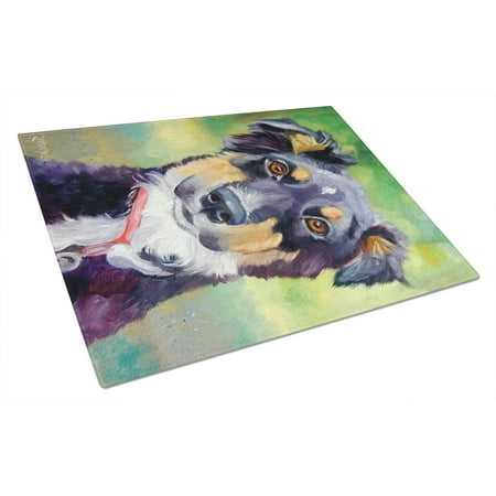 

Caroline s Treasures English Shepherd Glass Cutting Board Large