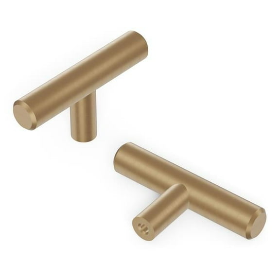 60 mm Bar Pull T-Knob Cabinet Knob - Champagne Bronze