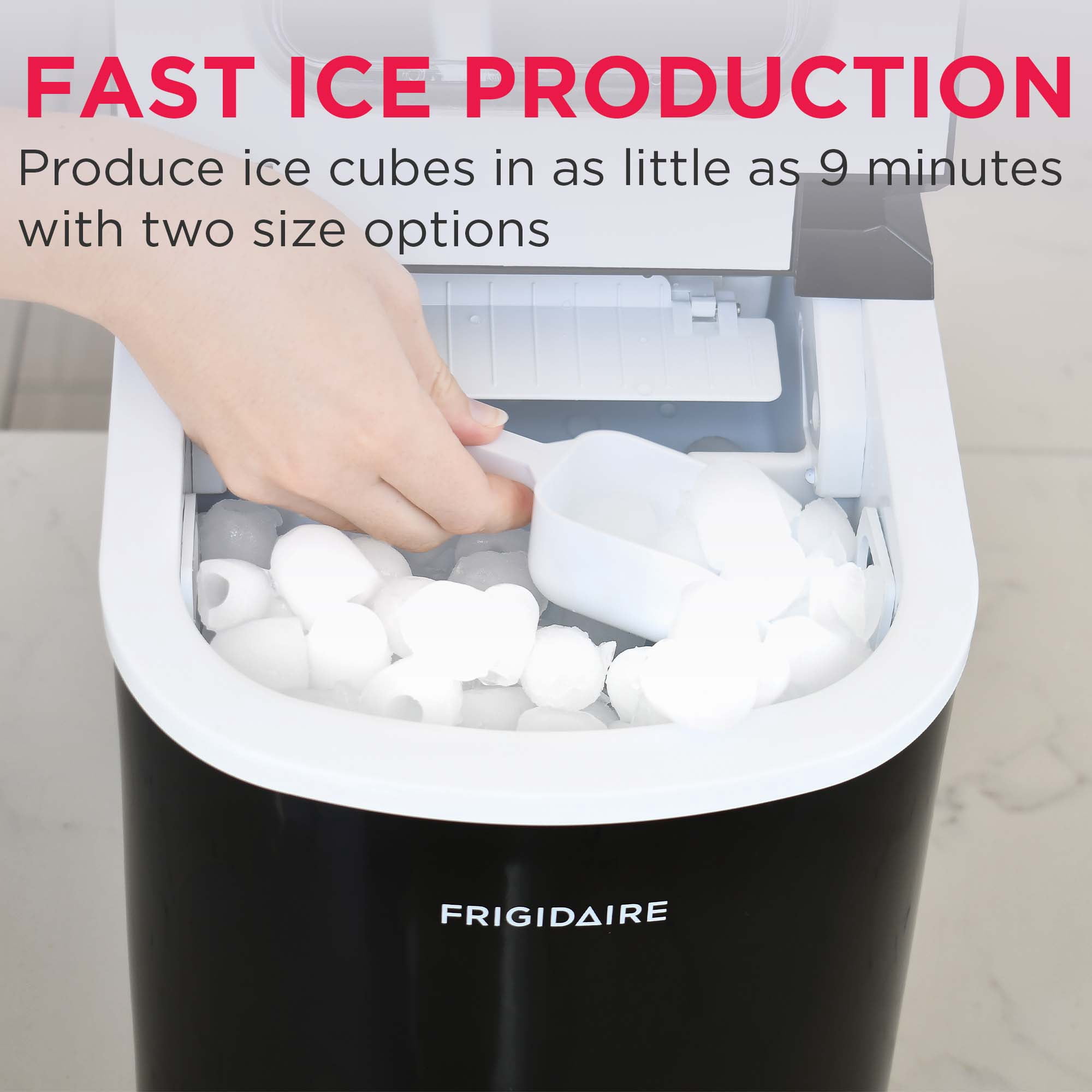 Frigidaire 26 lb. Countertop Ice maker EFIC102, Black