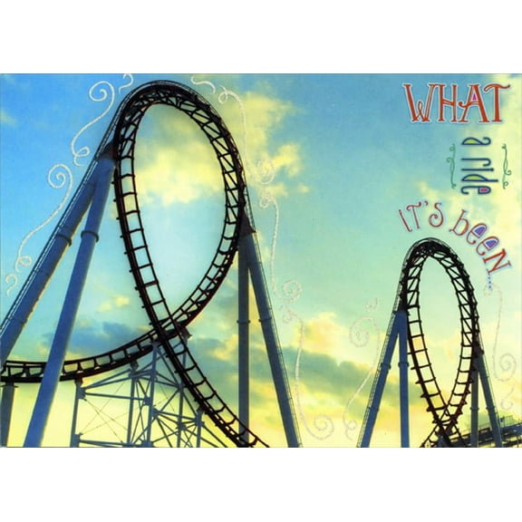 Designer Greetings What A Ride Roller Coaster Graduation Congratulations Card